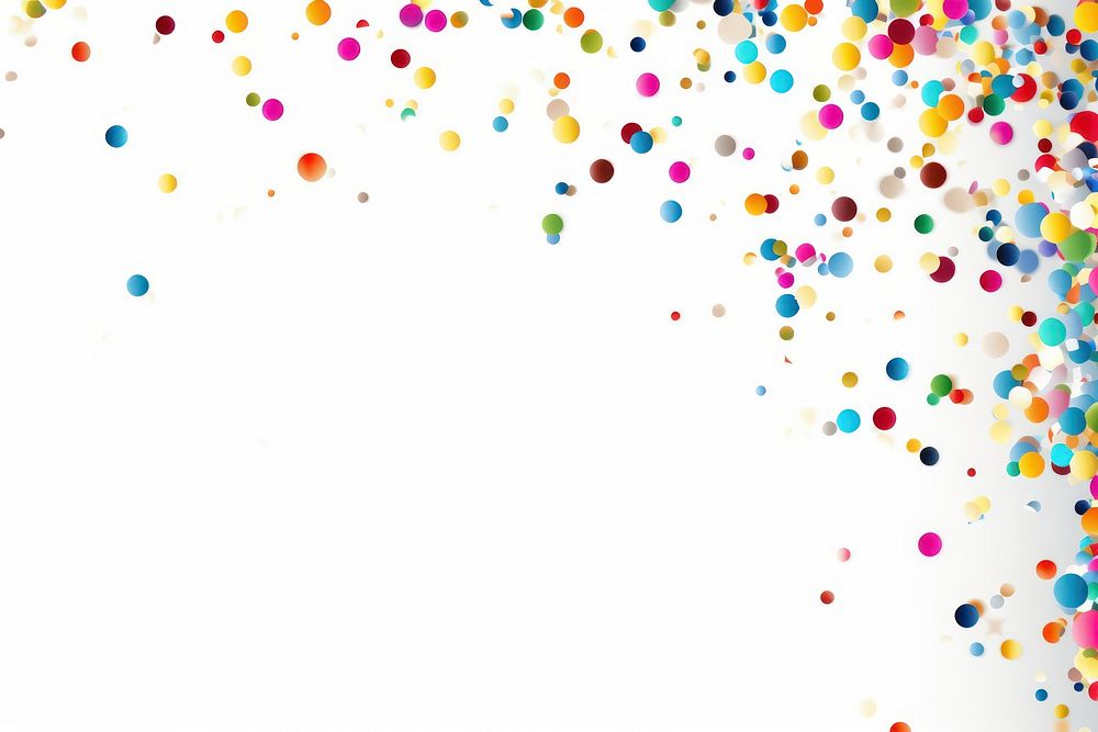 Confetti borders colorful backgrounds white background celebration. AI generated Image by rawpixel.