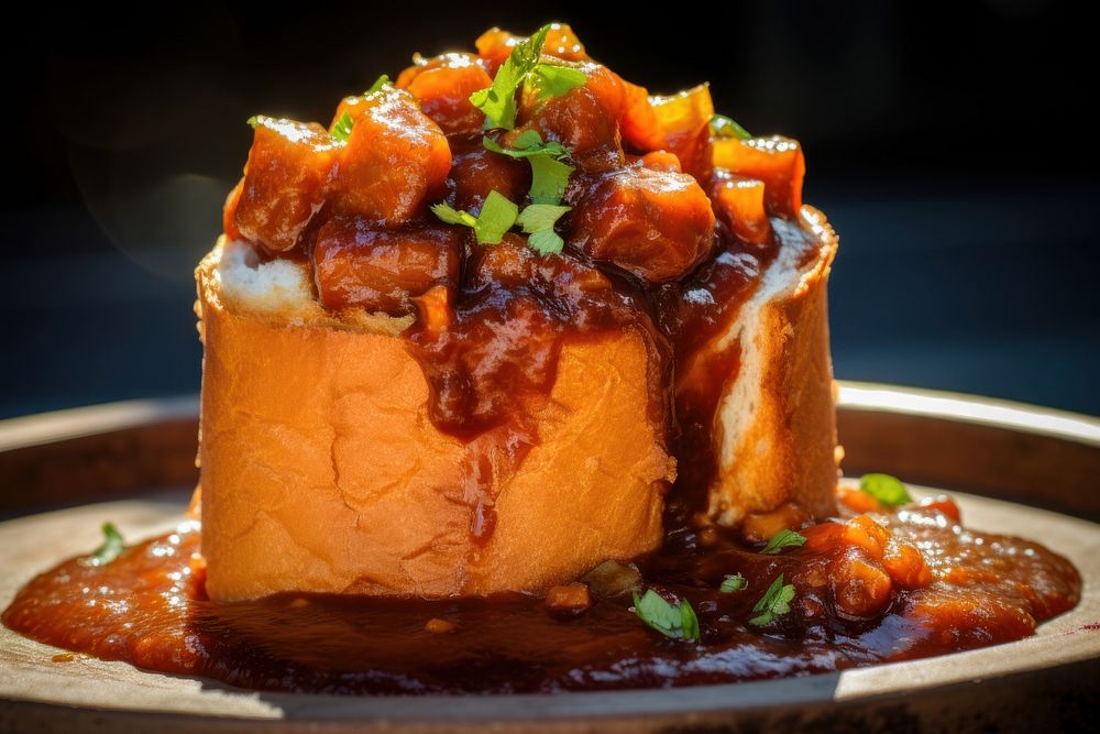 Bunny chow food meal vegetable. AI generated Image by rawpixel.