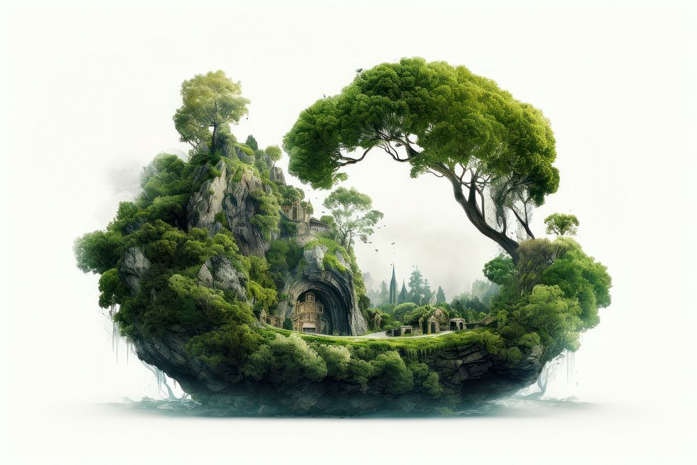 Eden landscape outdoors nature. AI generated Image by rawpixel.