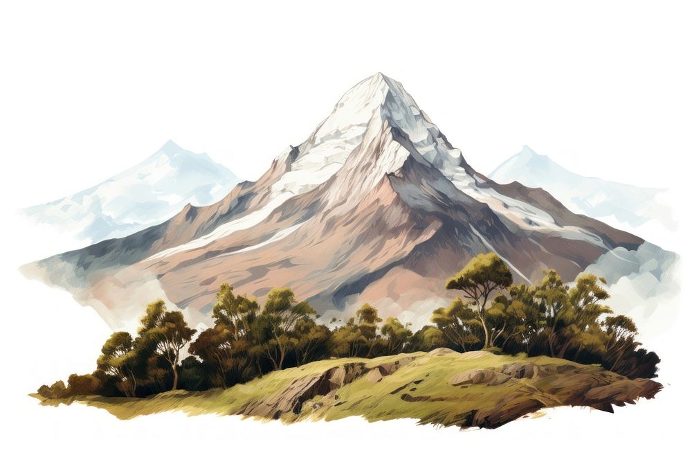 Equador mountain landscape outdoors painting. AI generated Image by rawpixel.