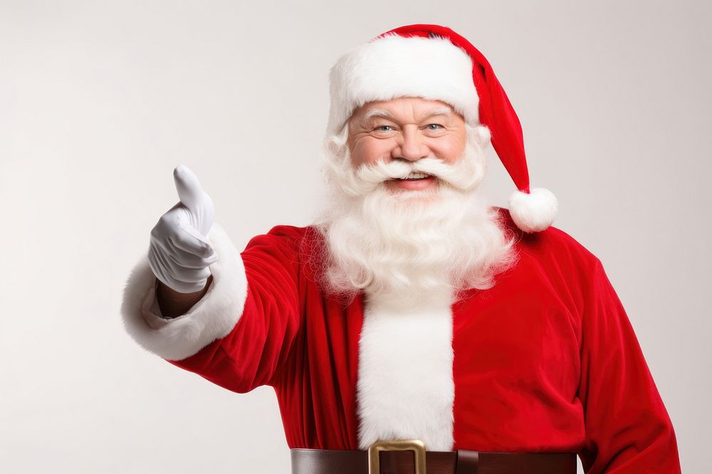 Santa christmas pointing celebration. AI generated Image by rawpixel.