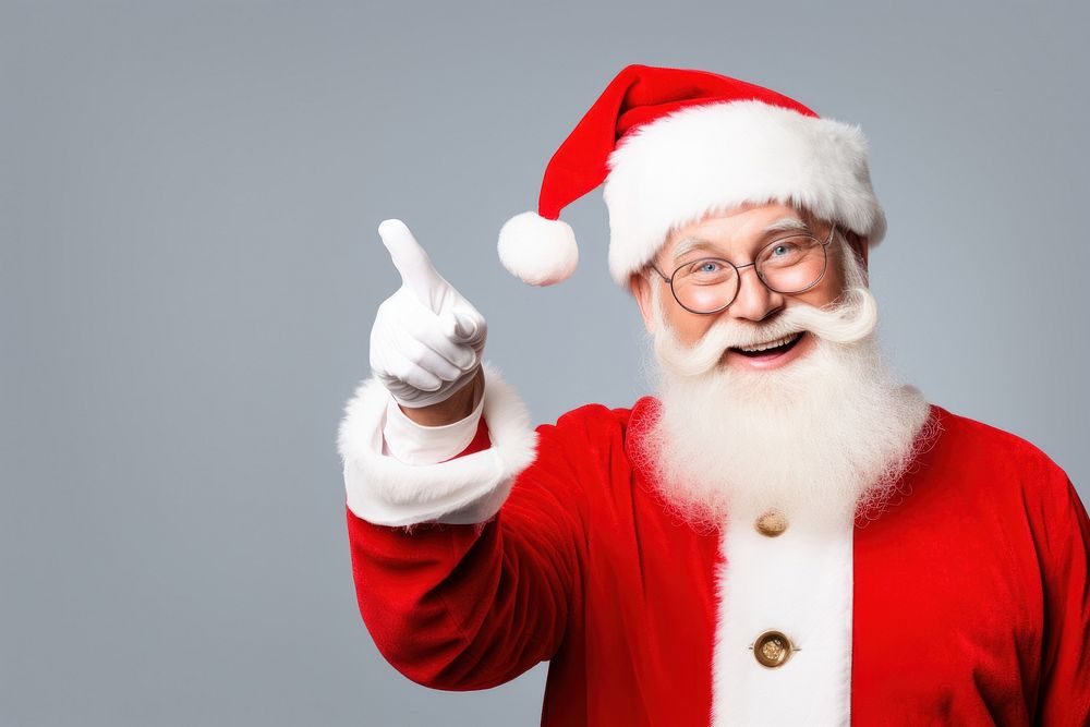 Santa christmas pointing adult. AI generated Image by rawpixel.
