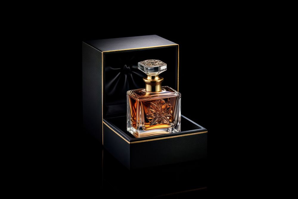 Perfume cosmetics bottle black. AI generated Image by rawpixel.