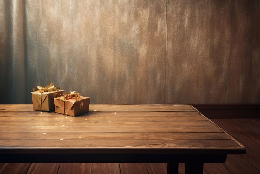 Table furniture gift wood. AI generated Image by rawpixel.