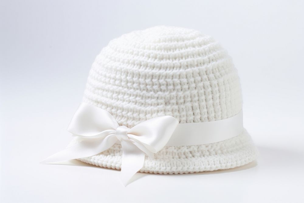 White baby hat white background headgear headwear. AI generated Image by rawpixel.