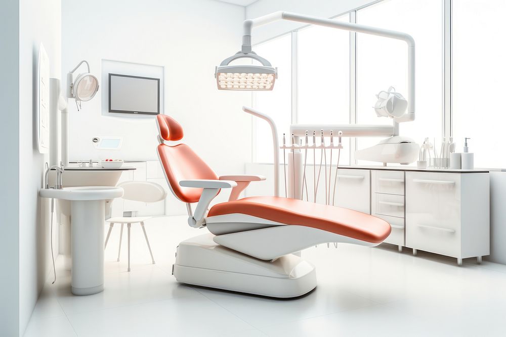 Modern dental practice architecture furniture hospital. AI generated Image by rawpixel.