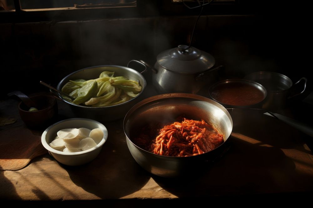 Cooking Korean food spice ingredient vegetable. AI generated Image by rawpixel.