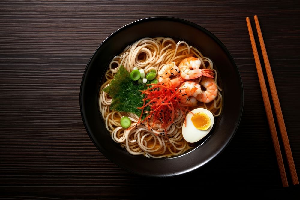 Soba ramen food chopsticks plate. AI generated Image by rawpixel.
