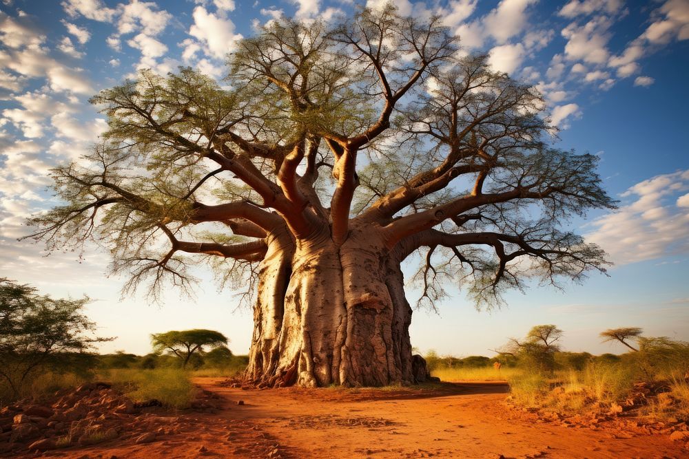 Baobab tree landscape outdoors nature. AI generated Image by rawpixel.