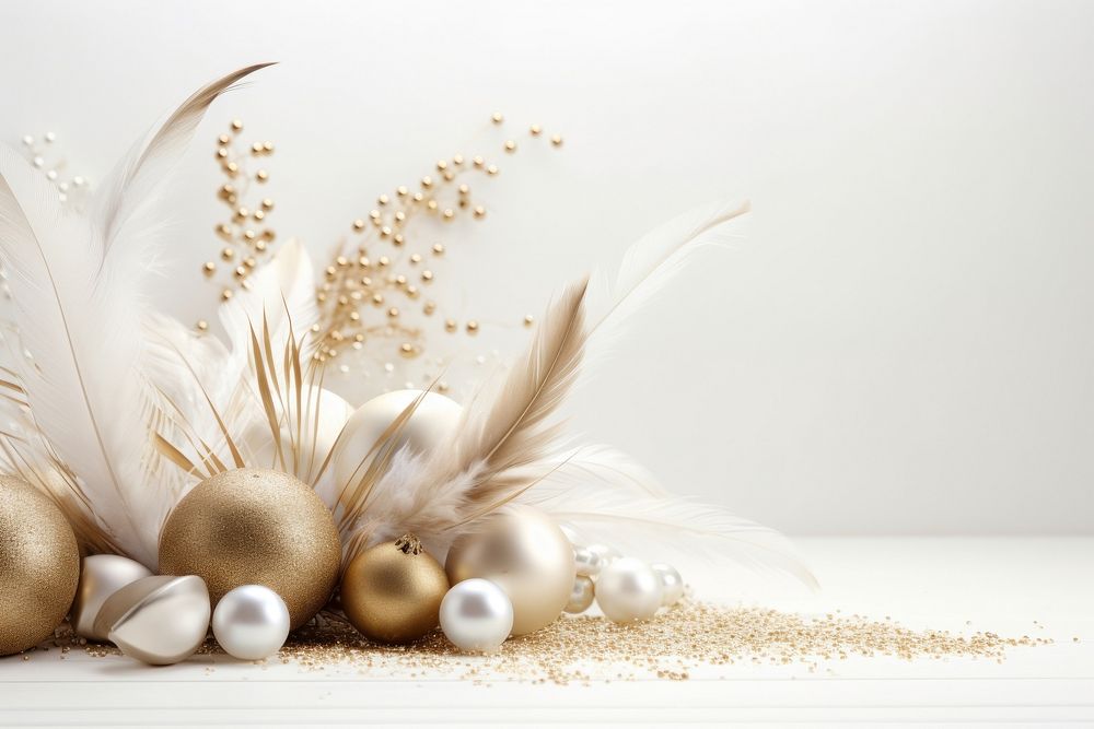 Elegant golden white celebration accessories. AI generated Image by rawpixel.