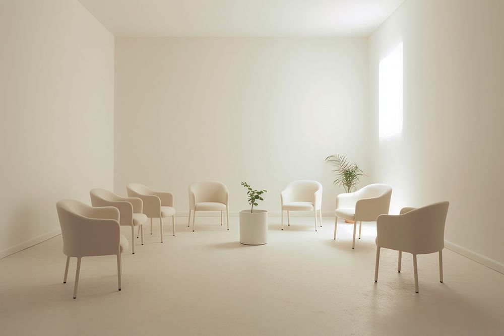 Group therapy architecture furniture flooring. AI generated Image by rawpixel.