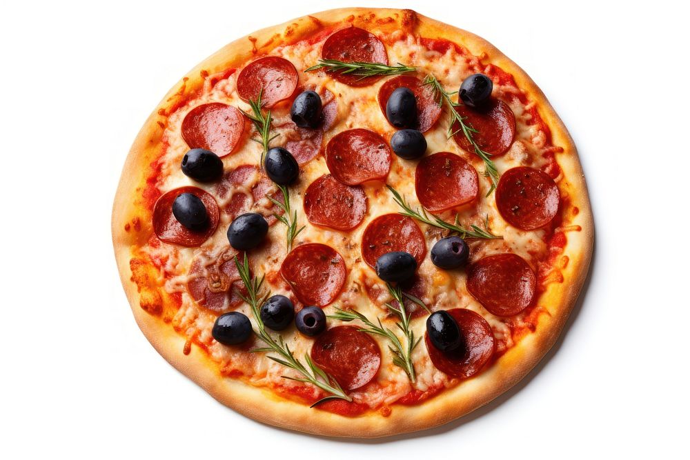 Pizza food pepperoni salami. AI generated Image by rawpixel.