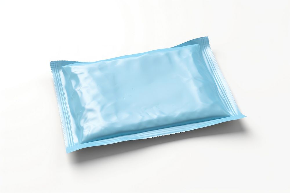 Wet wipes pack plastic white background rectangle. AI generated Image by rawpixel.