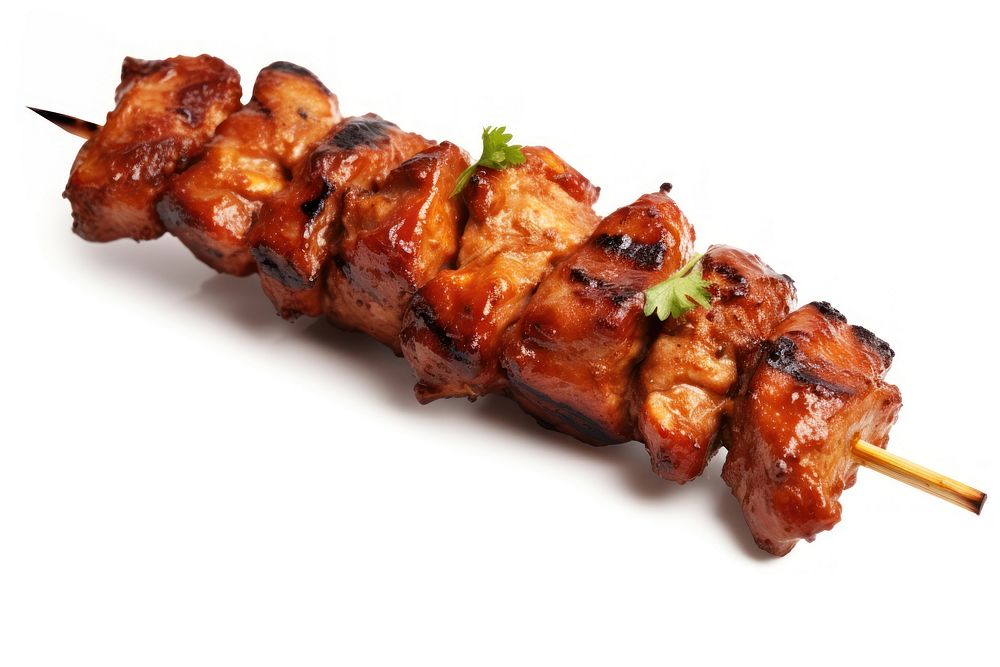 BBQ skewer grilling meat food. AI generated Image by rawpixel.