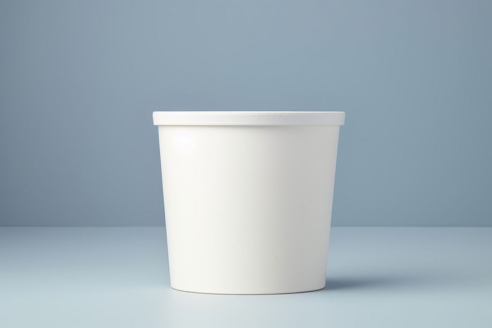 White cardboard bucket bowl cup disposable. AI generated Image by rawpixel.
