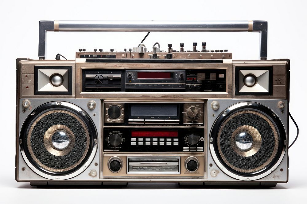 Boombox electronics stereo radio. AI generated Image by rawpixel.