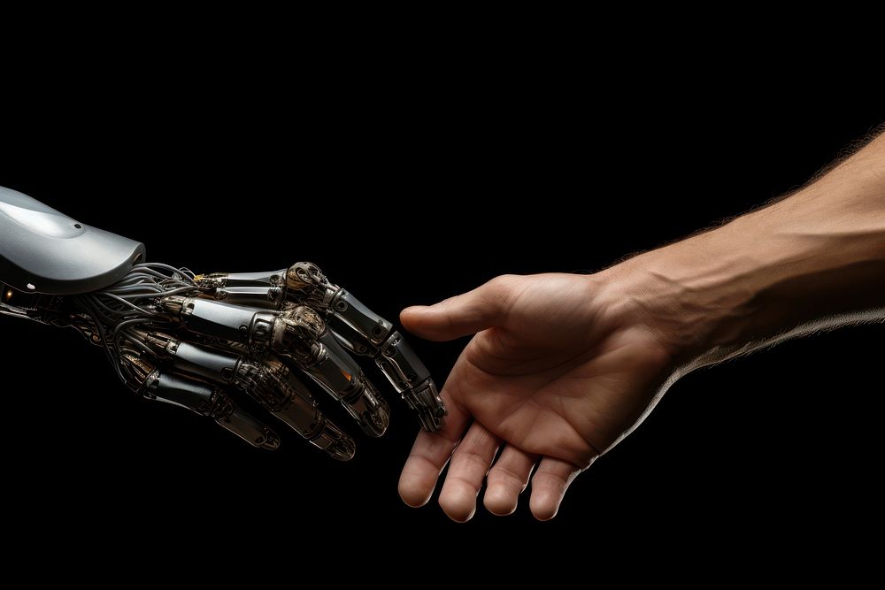 Hand finger robot human. AI generated Image by rawpixel.