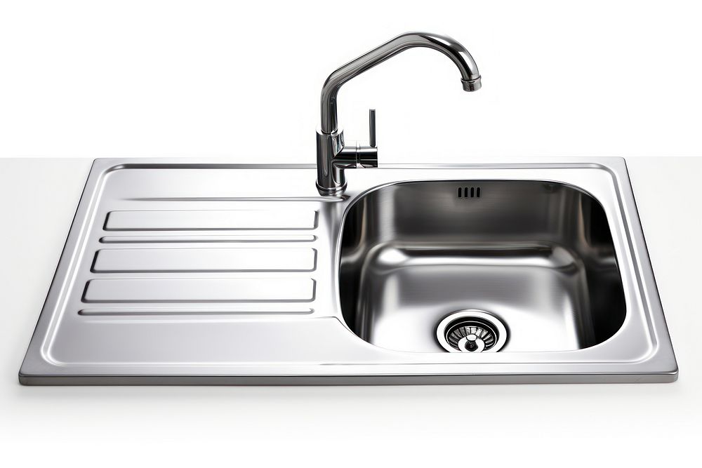 Kitchen sink tap white background countertop. AI generated Image by rawpixel.