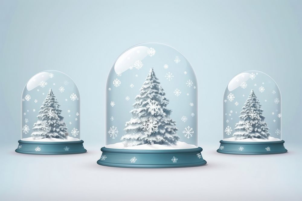 Glass snow christmas transparent plant. AI generated Image by rawpixel.