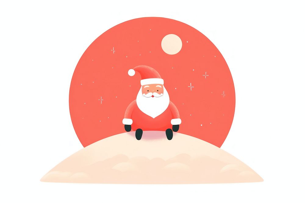 Santa Claus cartoon moon santa claus. AI generated Image by rawpixel.