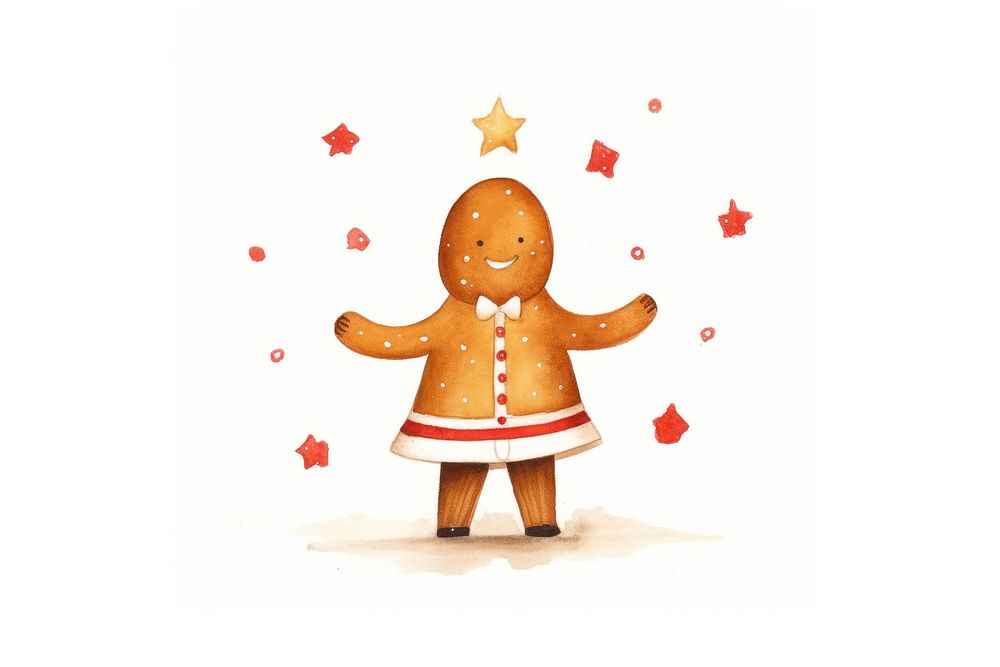 Dancing ginger cookies gingerbread christmas food. AI generated Image by rawpixel.