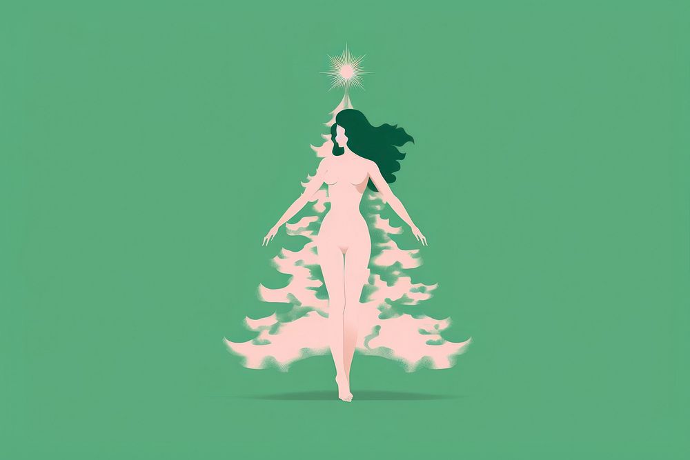 Mermaid christmas adult tree. AI generated Image by rawpixel.