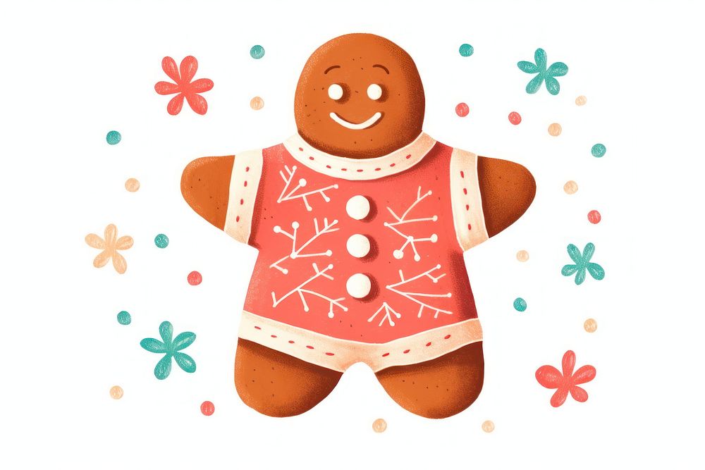 Gingerbread cookies christmas dessert anthropomorphic. AI generated Image by rawpixel.