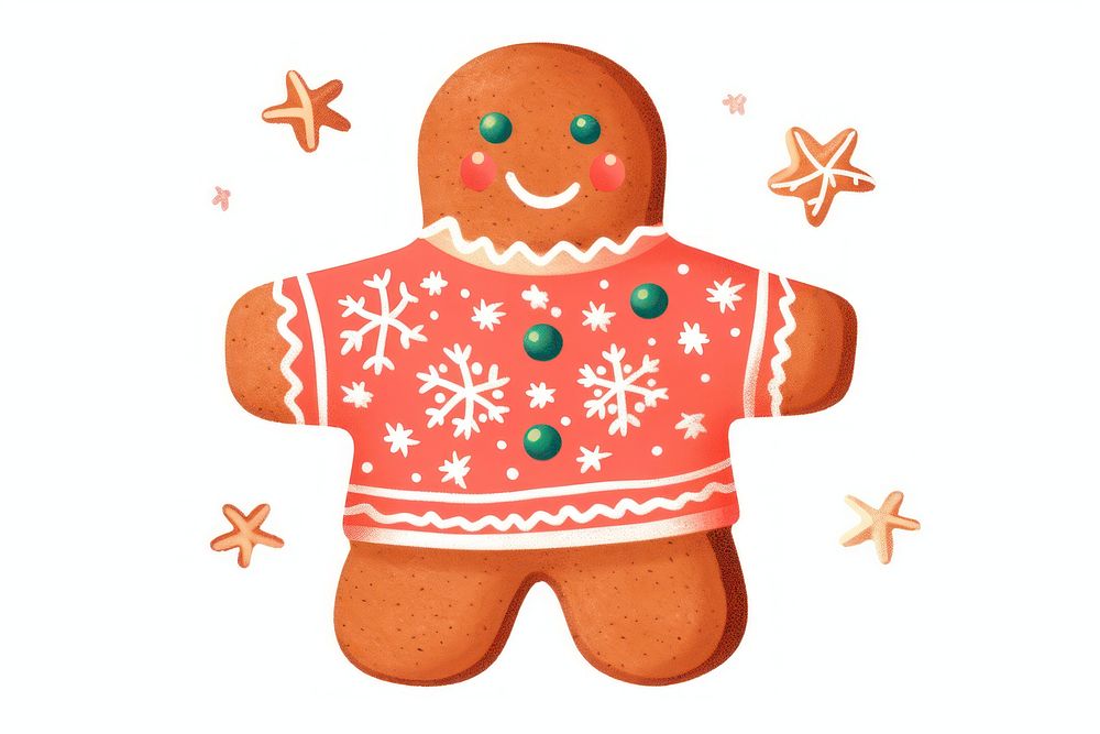 Gingerbread cookies christmas food anthropomorphic. AI generated Image by rawpixel.