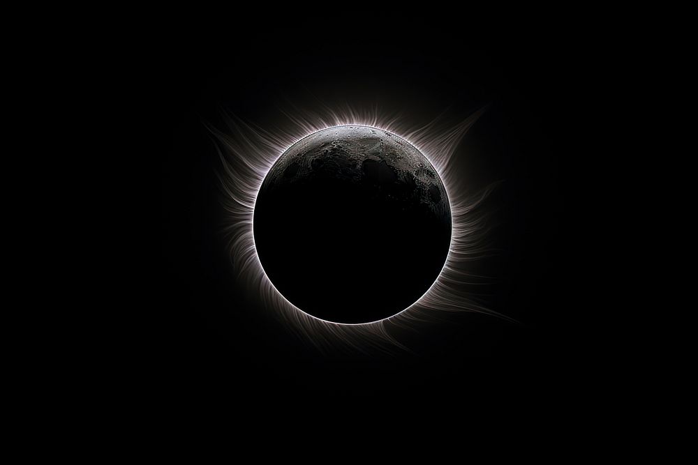Solar eclipse dimmed light astronomy outdoors nature. AI generated Image by rawpixel.