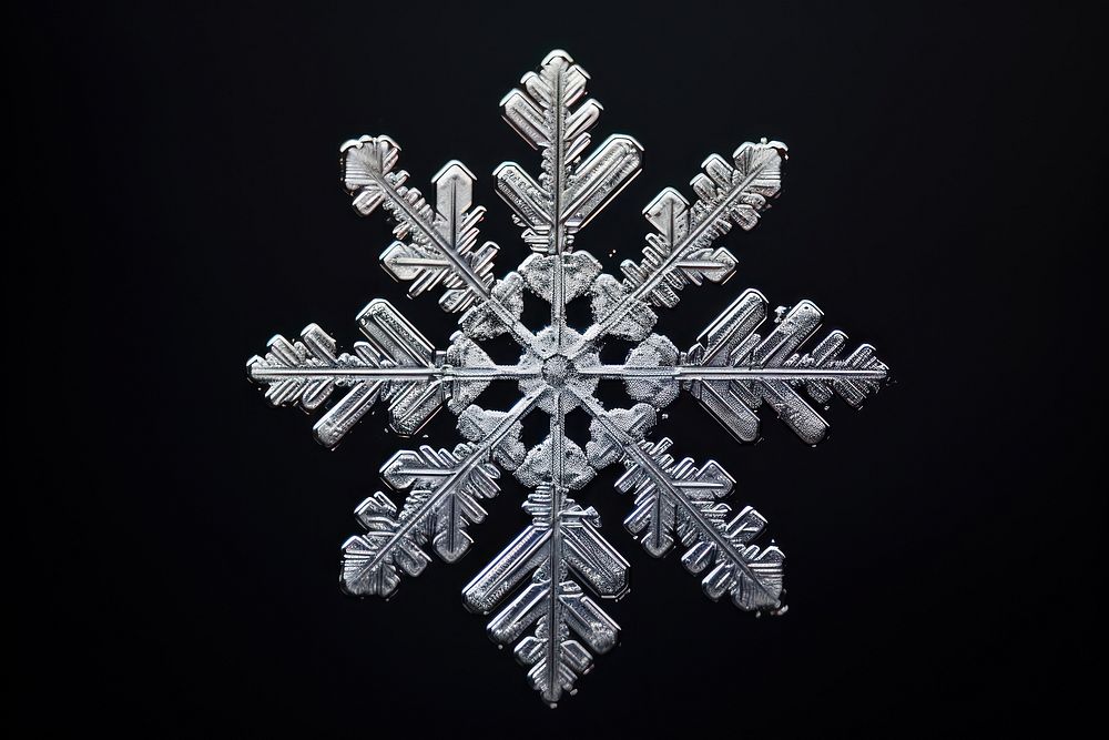 Snowflake focus zoom black background celebration decoration. AI generated Image by rawpixel.