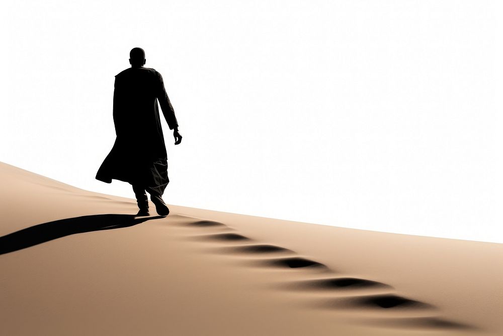 Walking desert silhouette outdoors. AI generated Image by rawpixel.