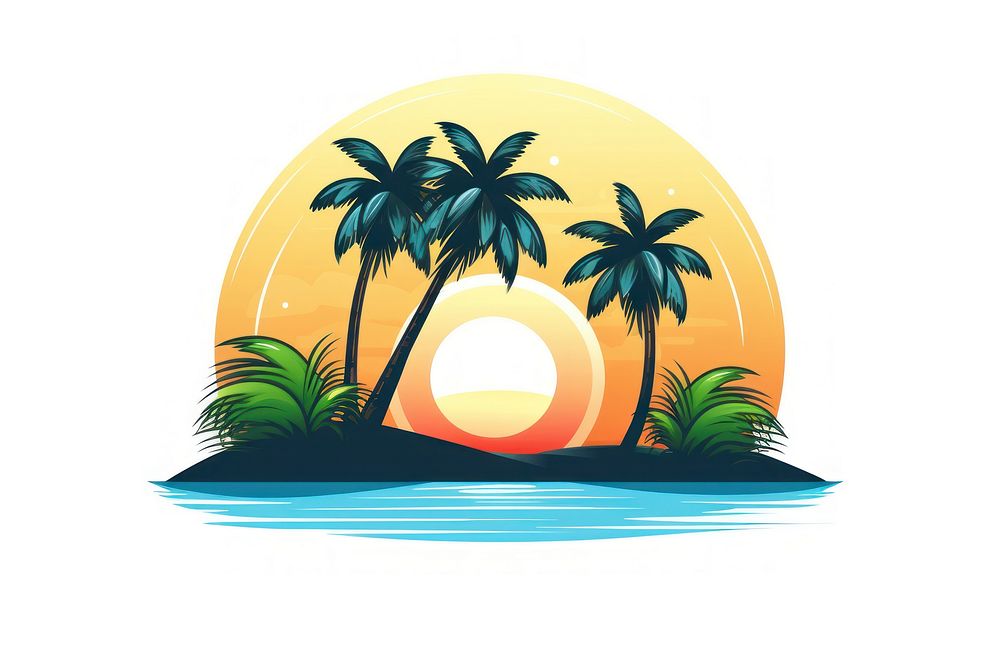 Tropical island sunlight outdoors tropics. AI generated Image by rawpixel.