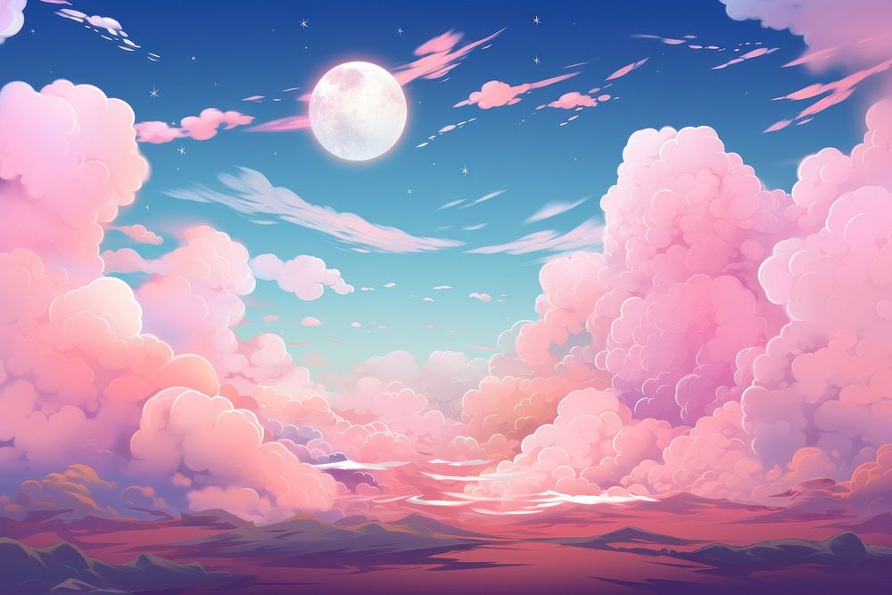Sky moon outdoors nature. AI generated Image by rawpixel.