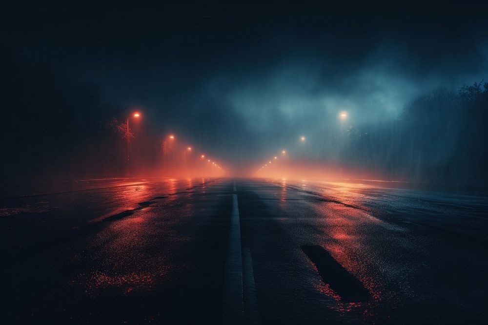 City light night outdoors. AI generated Image by rawpixel.