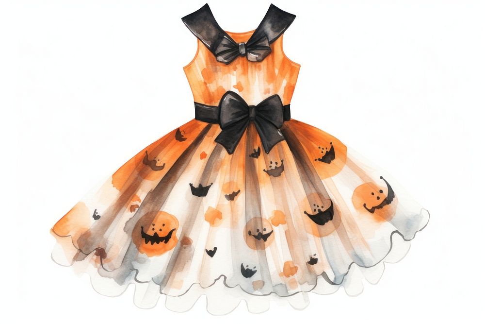 Mini dress halloween cute jack-o'-lantern. AI generated Image by rawpixel.