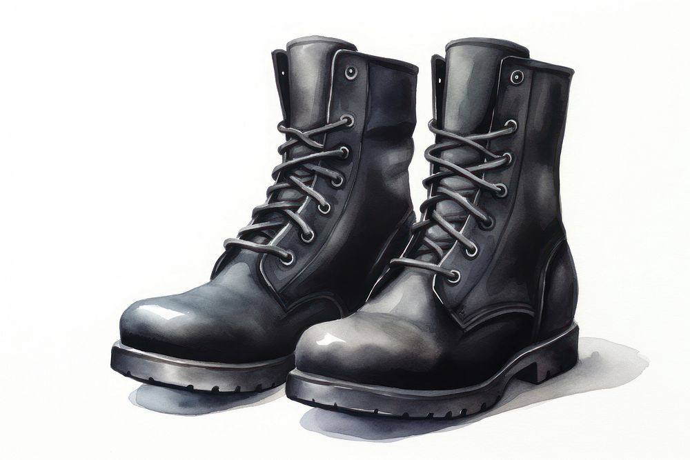 Black boots footwear shoe protection. AI generated Image by rawpixel.