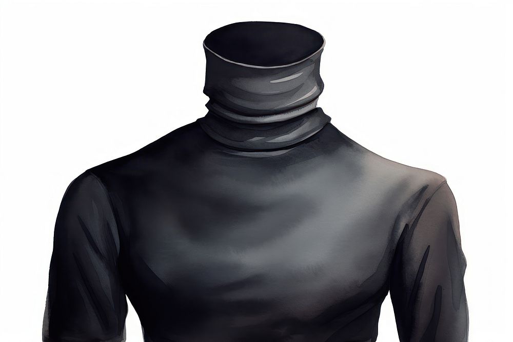 Black turtleneck sleeve adult protection. AI generated Image by rawpixel.