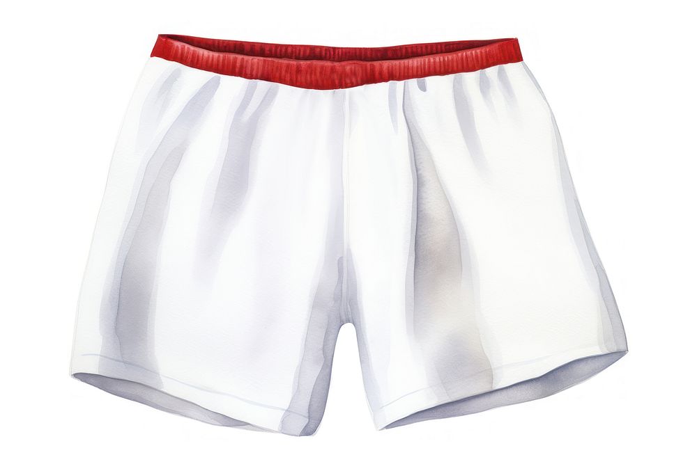 Boxer shorts, watercolor fashion illustration