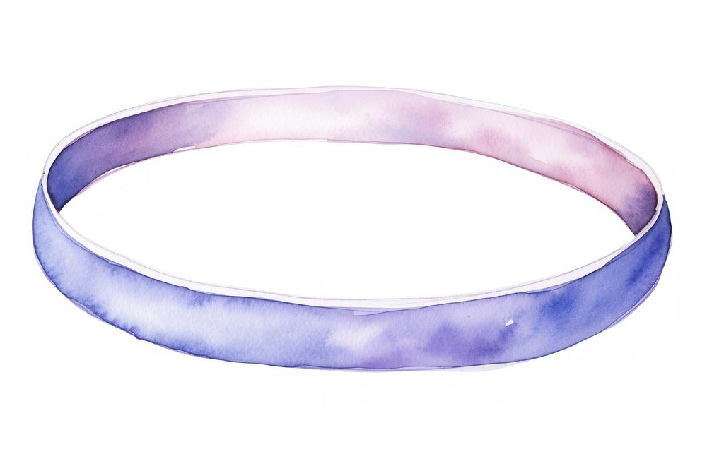 Purple bracelet, fashion accessory watercolor illustration