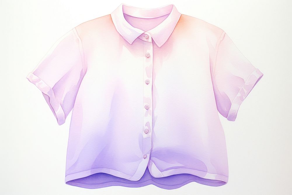 White shirt, watercolor fashion illustration