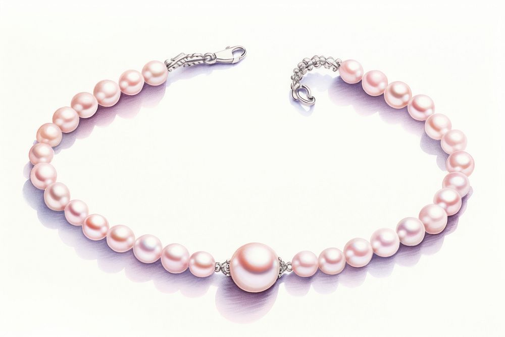 Pearl bracelet necklace jewelry accessories. AI generated Image by rawpixel.