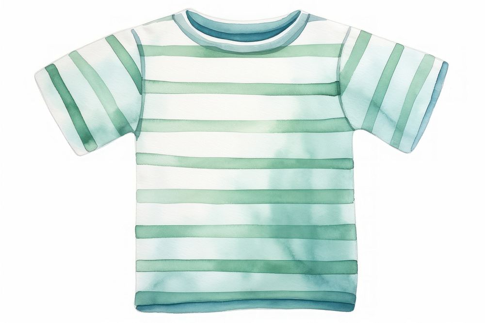 Striped T-Shirt t-shirt striped turquoise. AI generated Image by rawpixel.