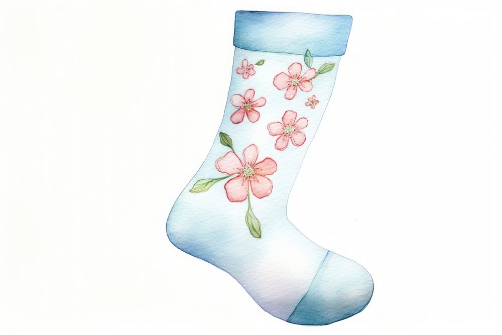 Sock pattern floral pattern creativity. AI generated Image by rawpixel.