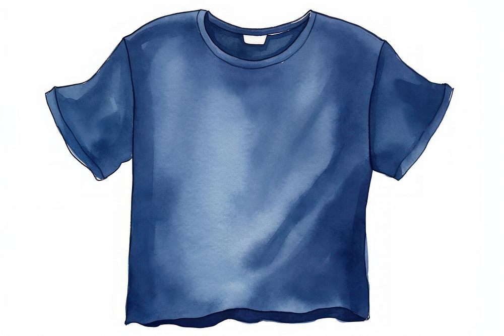 T-shirt clothing sleeve blue. AI generated Image by rawpixel.