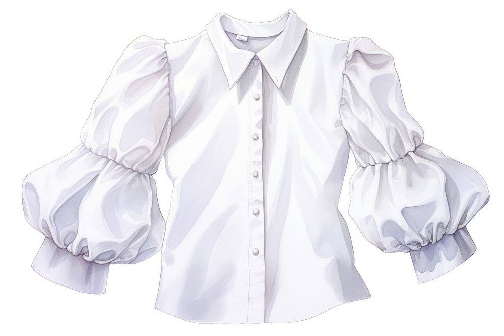 White shirt sleeve blouse white. AI generated Image by rawpixel.