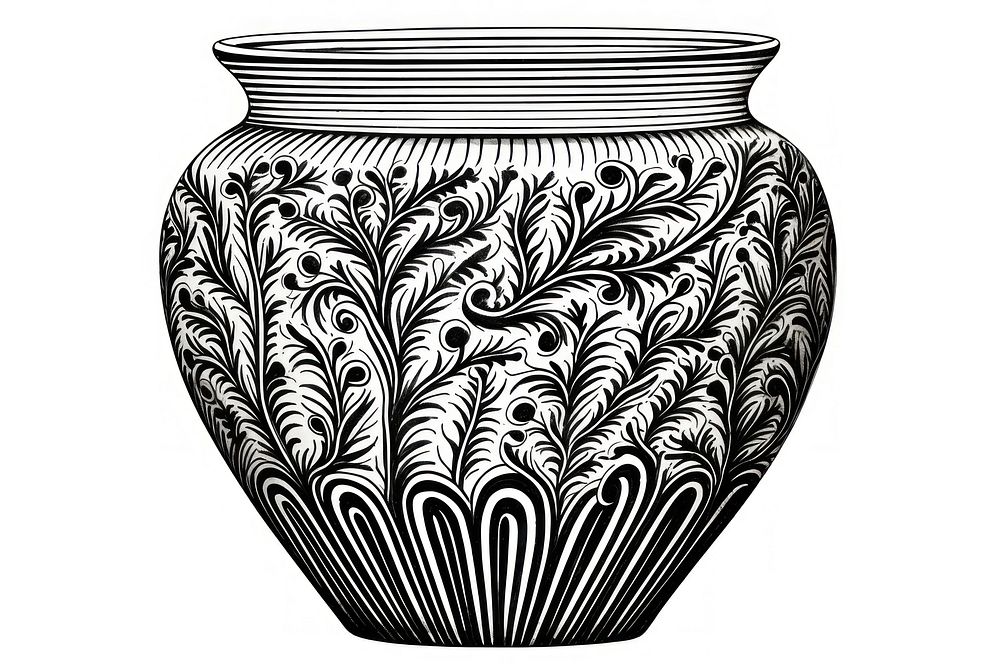 A mini plant pot art porcelain pottery. AI generated Image by rawpixel.