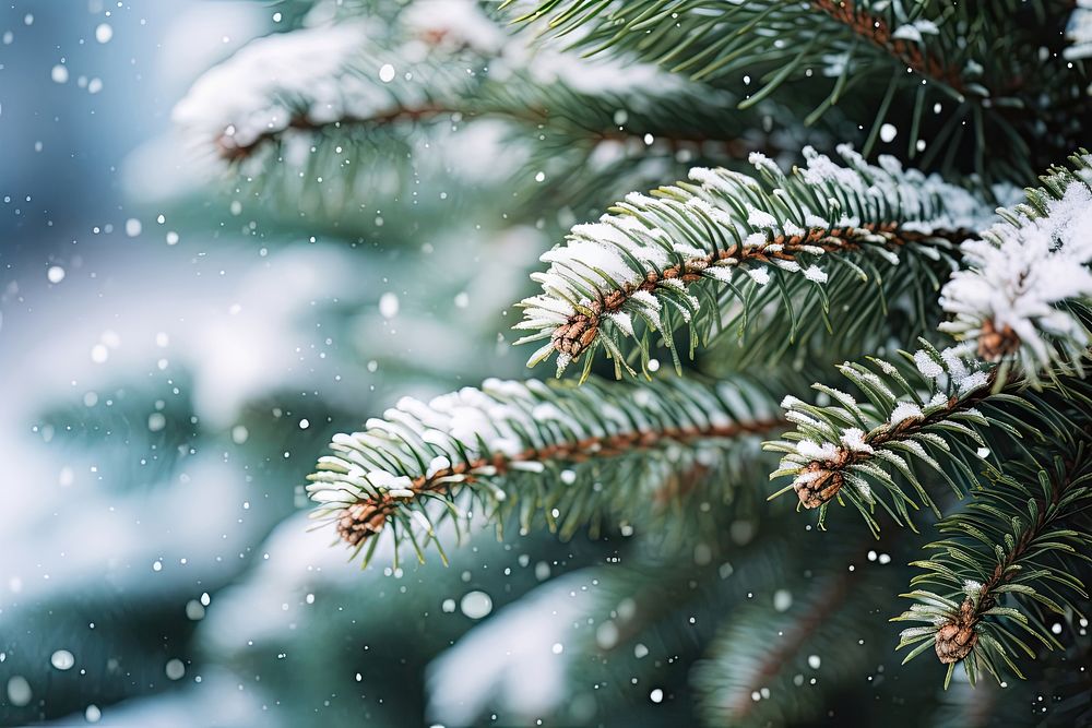 Christmas pine tree snow backgrounds christmas. AI generated Image by rawpixel.