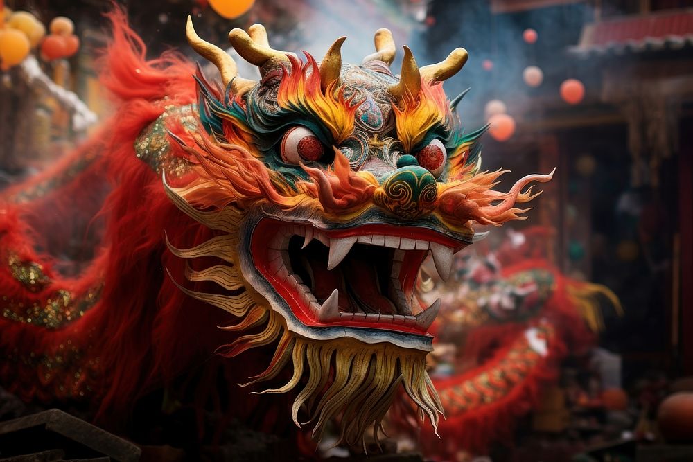 Dragon chinese festival chinese new year representation. AI generated Image by rawpixel.