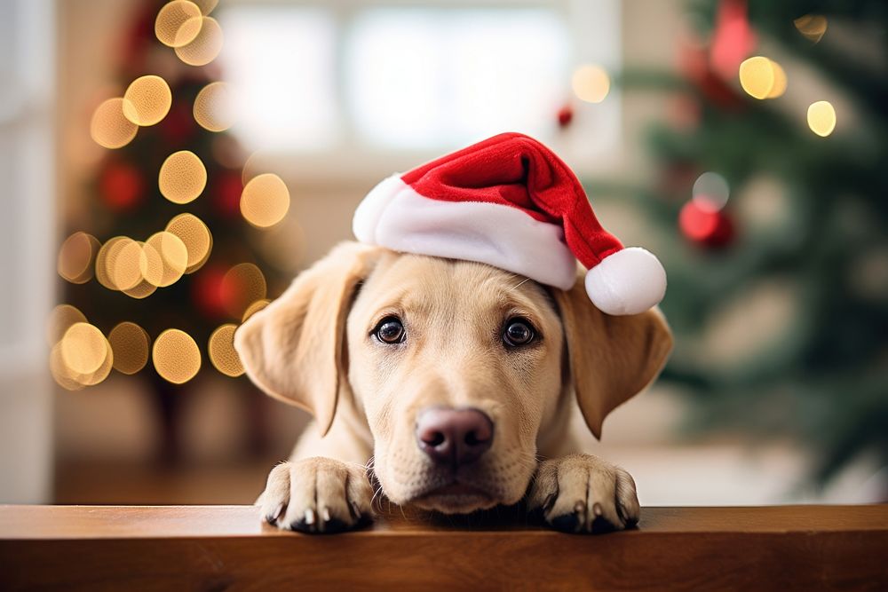 LABRADOR PUPPY christmas puppy mammal. | Free Photo - rawpixel