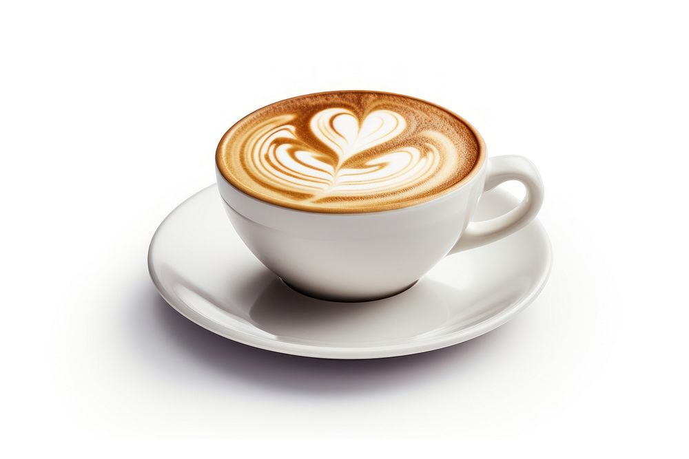Latte art coffee drink cup. AI generated Image by rawpixel.